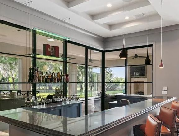 custom suspended glass shelving Orlando