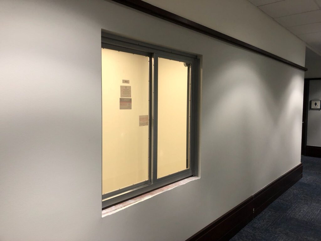 Fire rated sliding glass window - Osceola County Administration Building Orlando