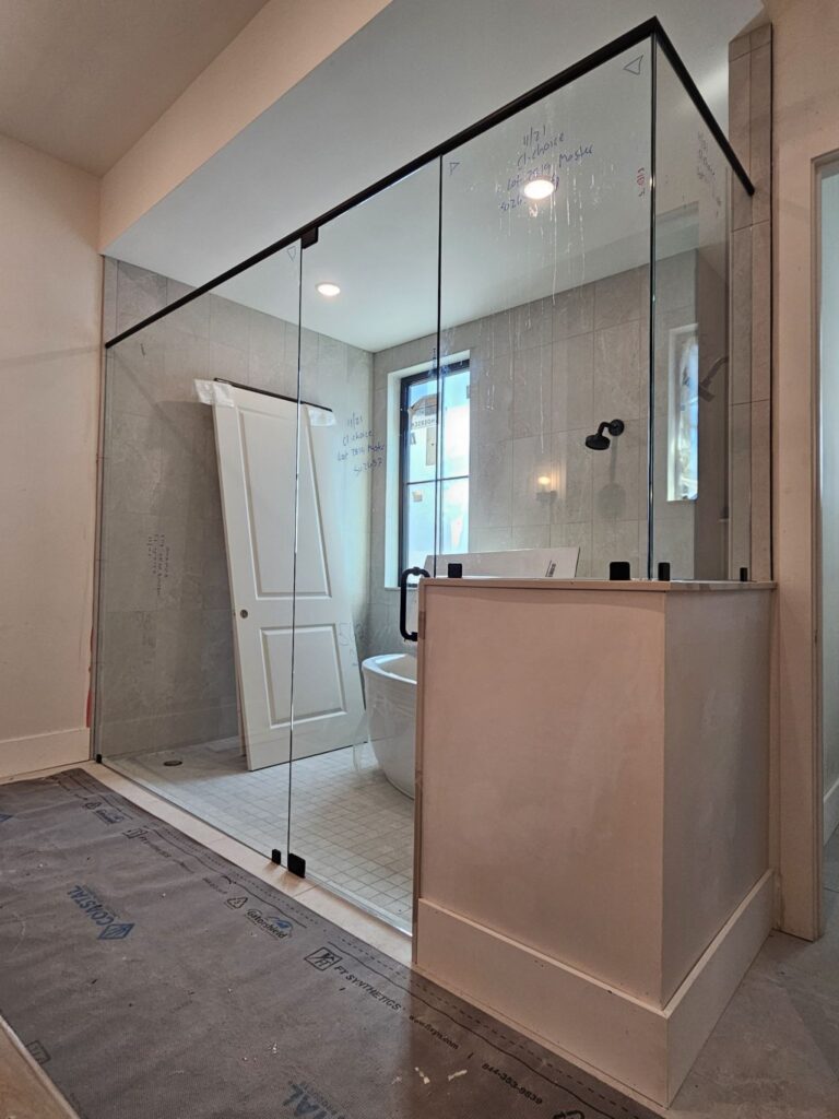 Orlando wet room glass panels custom shower doors design installation repair