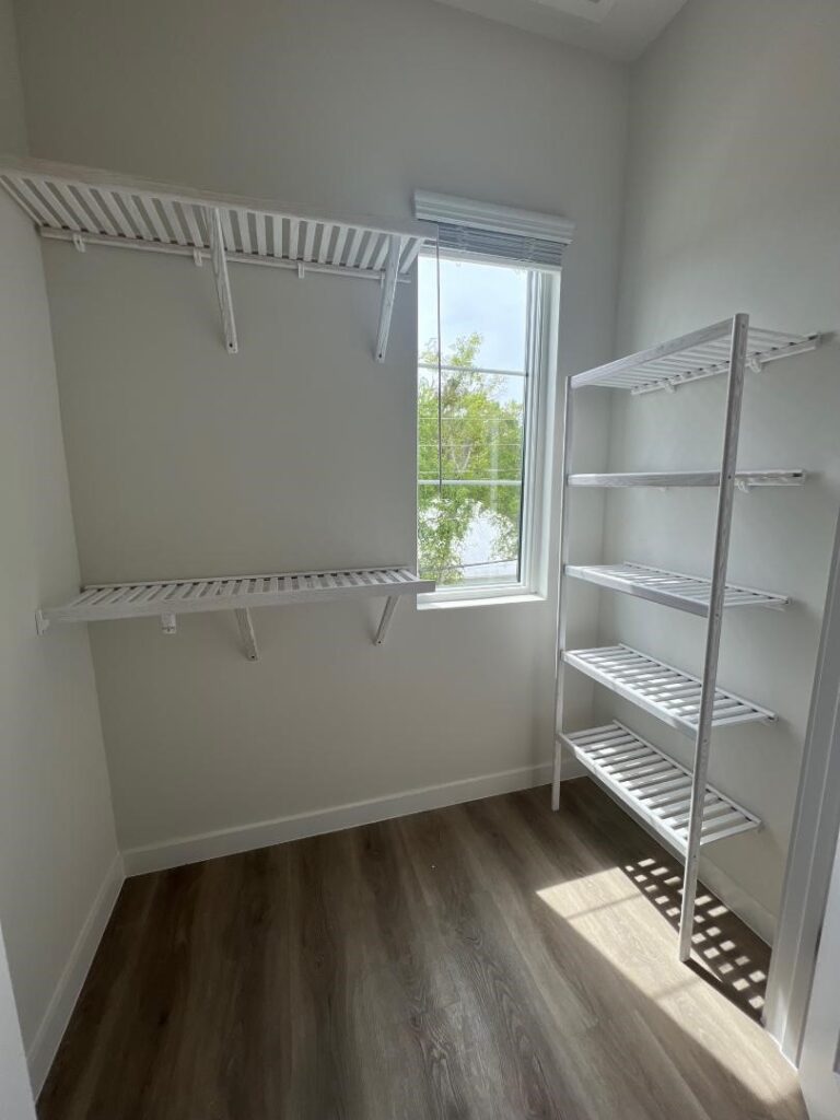 custom ventilated wood closet shelving Orlando